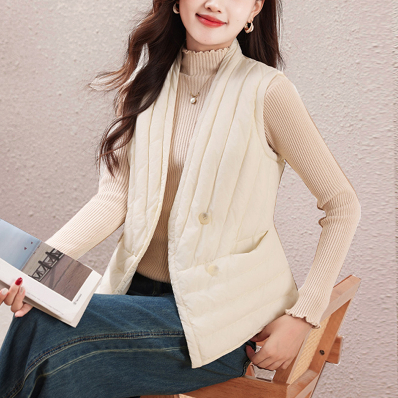 白鸭绒马甲秋冬坎肩内胆羽绒马夹