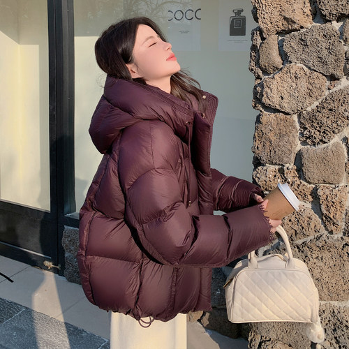 巨好看羽绒服95白鸭绒面包服外套