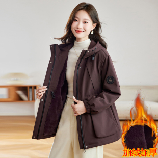 独特漂亮初冬厚外套女2025冬季 高级感加绒加厚高端棉服派克服 新款