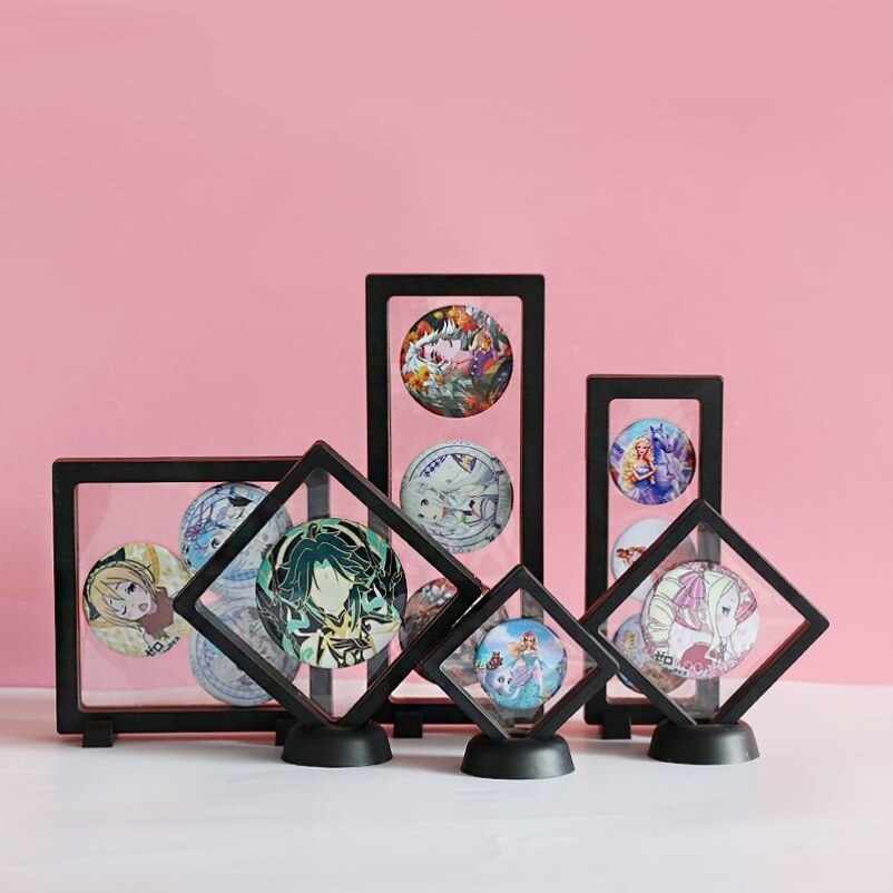 吧唧收纳盒徽章展示悬浮盒首饰吧唧保护套防尘手串勋章胸针展示架