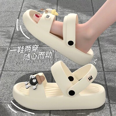 女款夏季两穿防滑防臭踩屎感凉拖