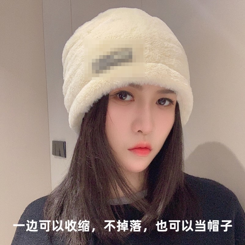 护颈脖子防着凉2025新款毛绒围脖女秋冬季百搭保暖户外骑车防寒加