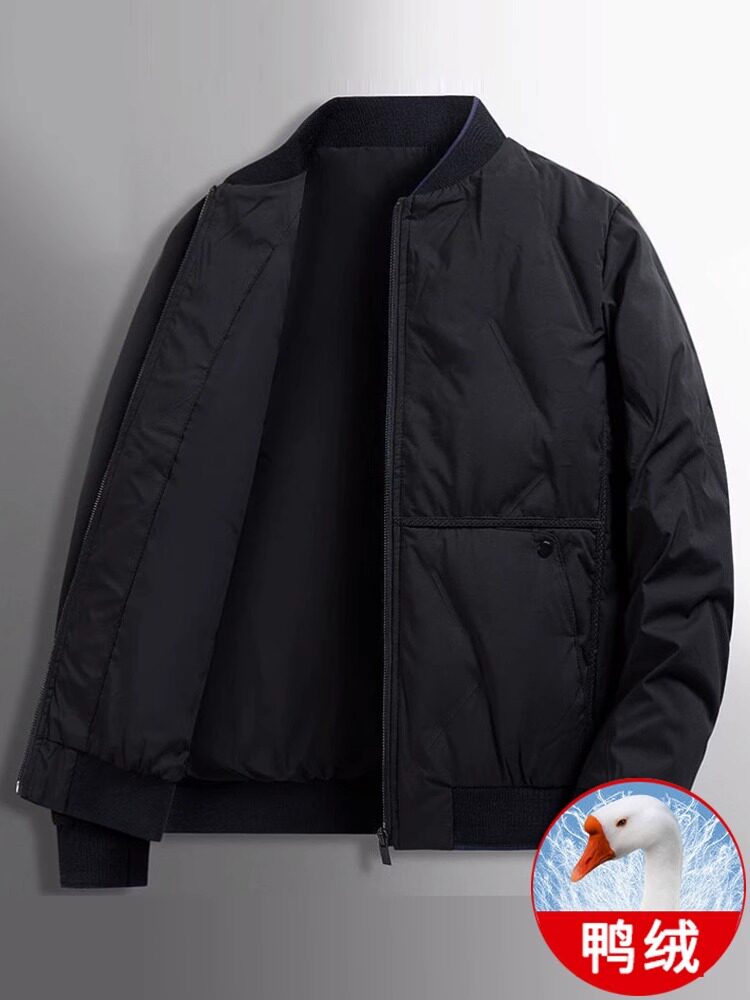 ZIQQO~高密锁绒！秋冬短款羽绒服男士加厚保暖休闲鸭绒夹克外套潮