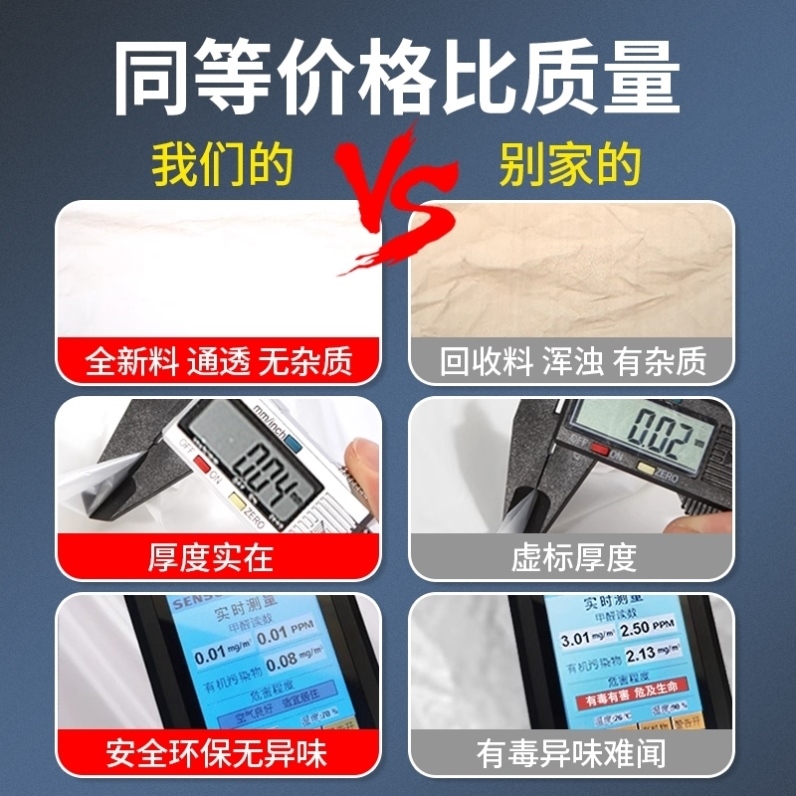 大型垃圾袋大号白色透明塑料袋大垃圾袋加厚超大特大装被子打包搬