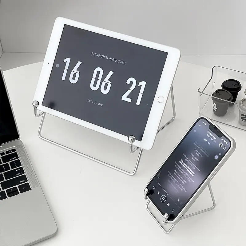 ins轻奢手机桌面支架金属懒人办公室ipad平板电脑专用架子阅读架