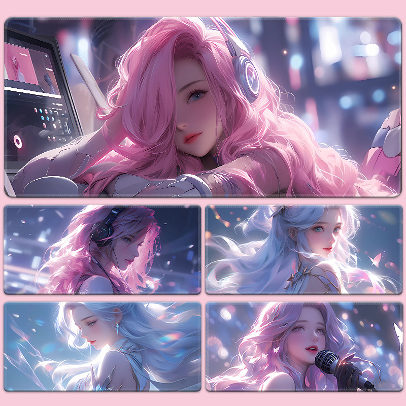 英雄联盟滑鼠垫超大号办公桌垫萨勒芬妮LOL游戏电竞键盘桌垫定制