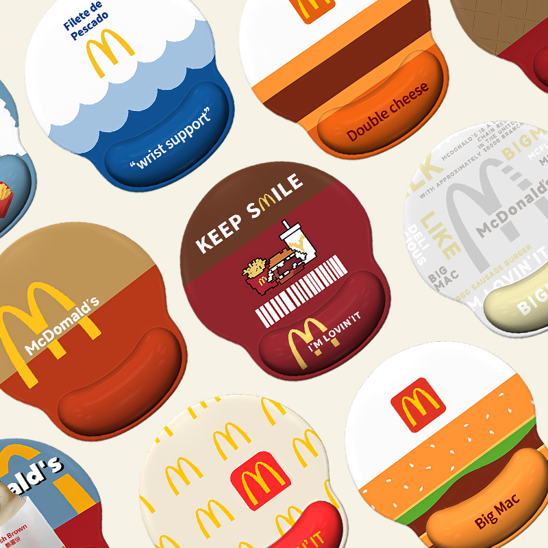 可爱卡通小猫小狗硅胶护腕滑鼠垫