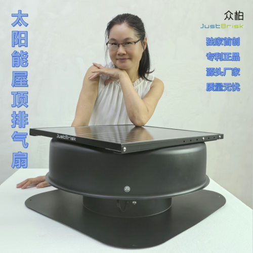 众柏JustBrisk Solar Attic Fan阁楼通风换气太阳能屋顶排气扇