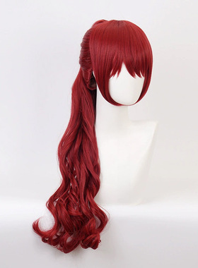 女神异闻录5 THE ROYAL P5R 芳泽霞 cos假发 大虎夹红色微