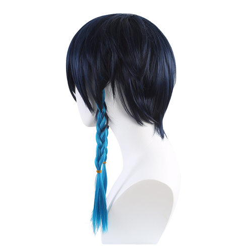 原神温迪Venti渐变蓝色辫子反翘