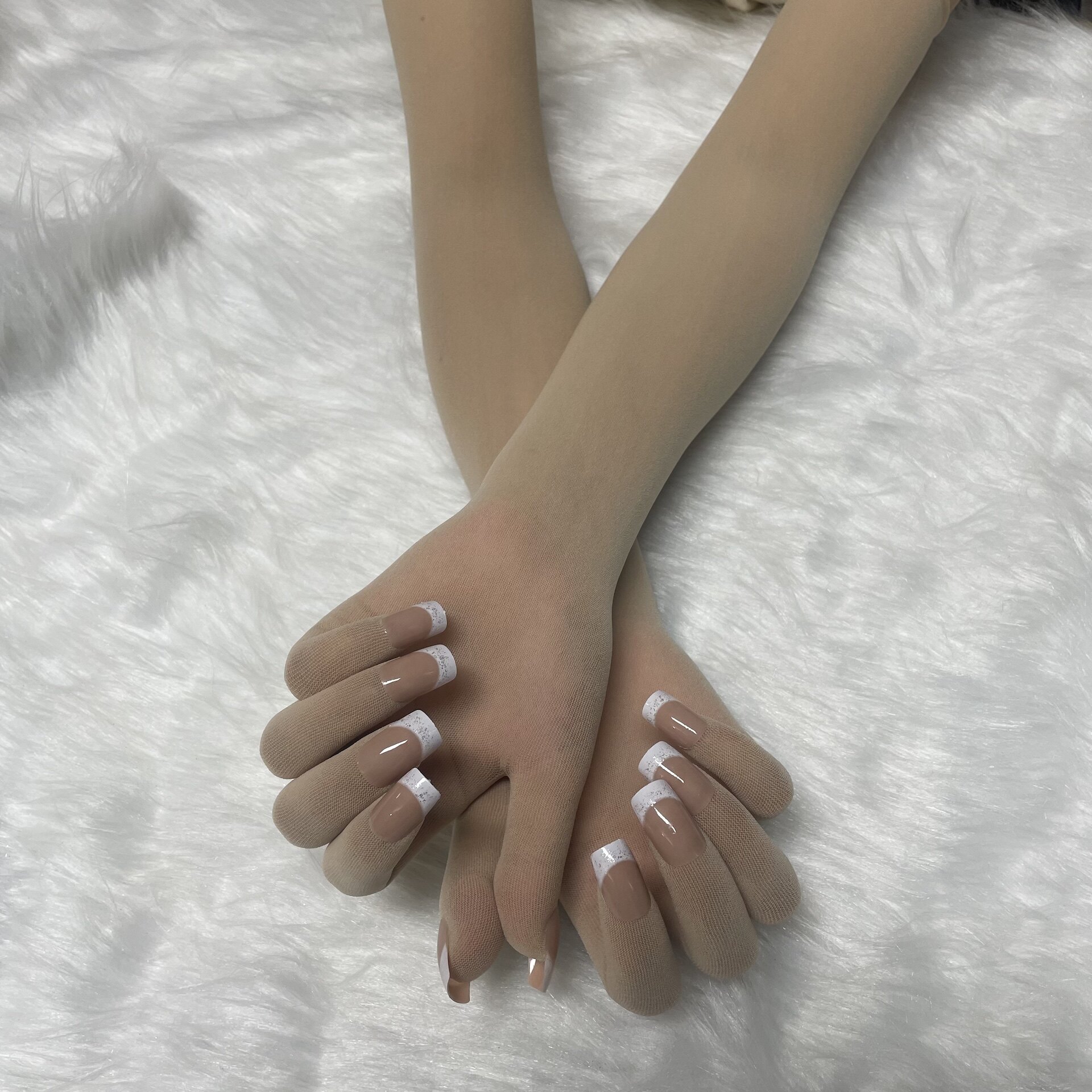 轻薄蕾丝五指分指手套 网红直播拍照美甲道具 男女通用写真神器