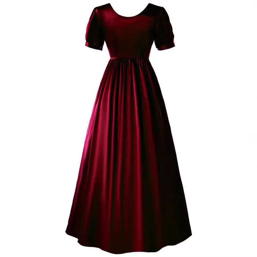 中世纪缎面连衣裙万圣节cosplay