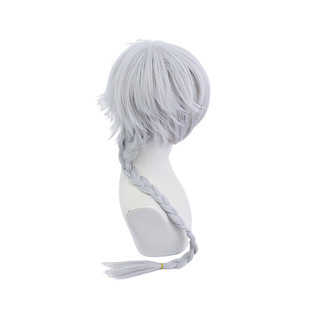 文豪野犬 尼古拉·果戈理 cos假发特调淡银青麻花辫发型女头发批