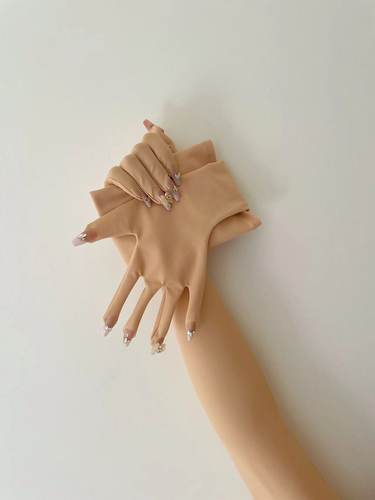 kigurumi带水钻美甲片Cosplay动漫长手套（香槟蝴蝶）