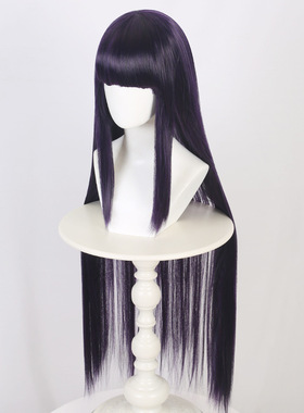 火影忍者 cos假发女深蓝色古装长直发疾风传日向