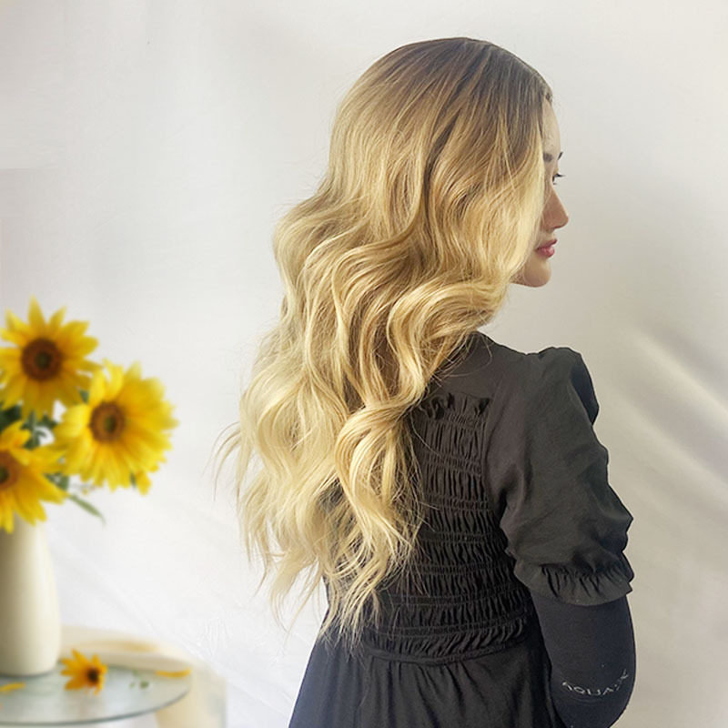 假发欧美女士中分长卷发大波浪高