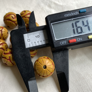 创汇时期天然大木漆双色剔红雕漆木胎通孔精工雕刻勾花圆形珠子