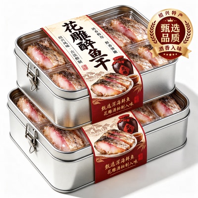 老字号！正宗绍兴白马湖特产花雕醉鱼干官方旗舰店即食无添加下酒
