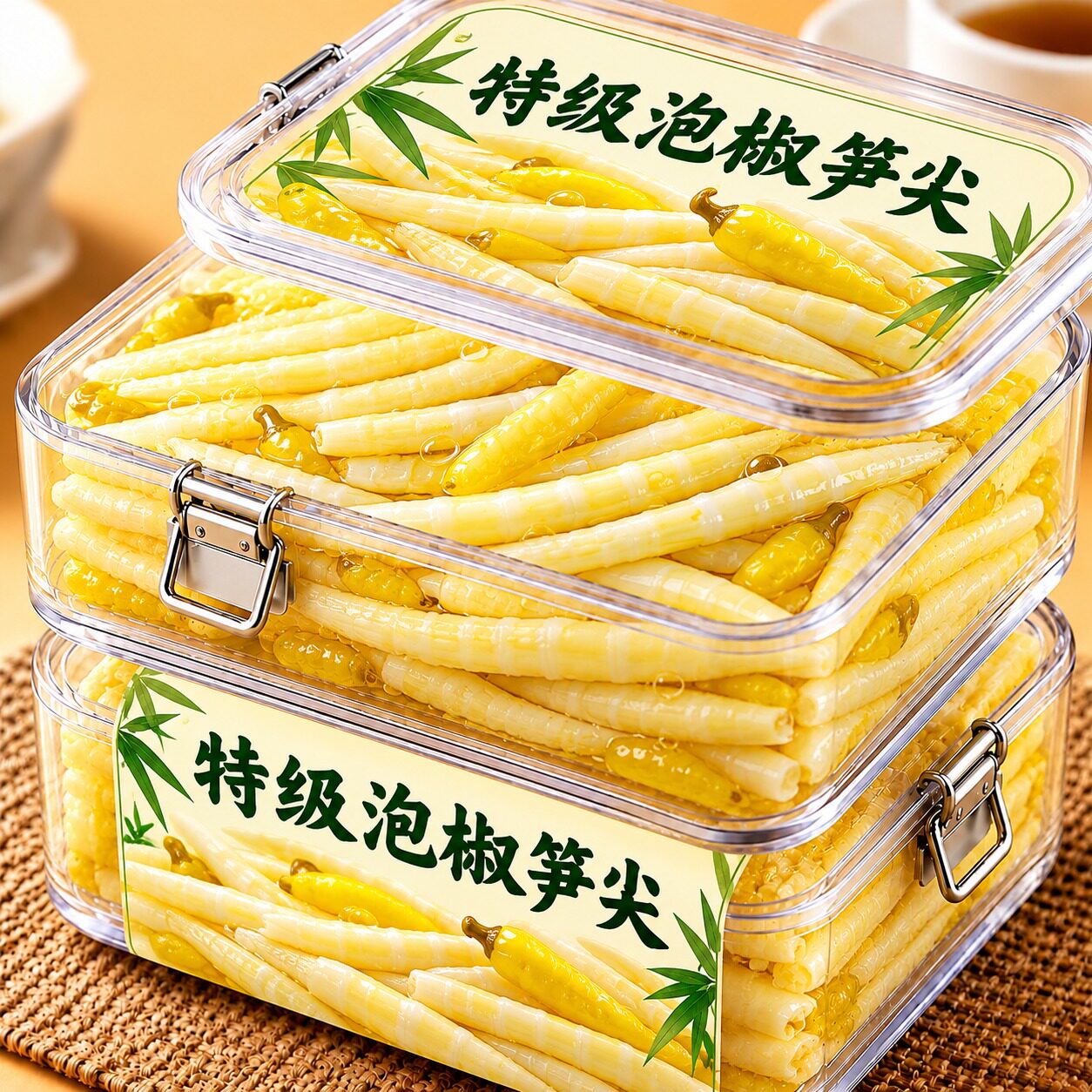 2026新货泡椒笋尖山椒酸辣竹笋低卡开袋即食宿舍休闲解馋零食小吃