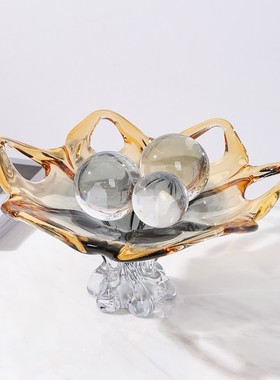 现代轻奢玻璃花瓶摆件