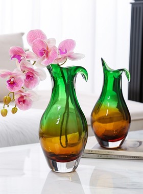 轻奢高档玻璃花瓶摆件