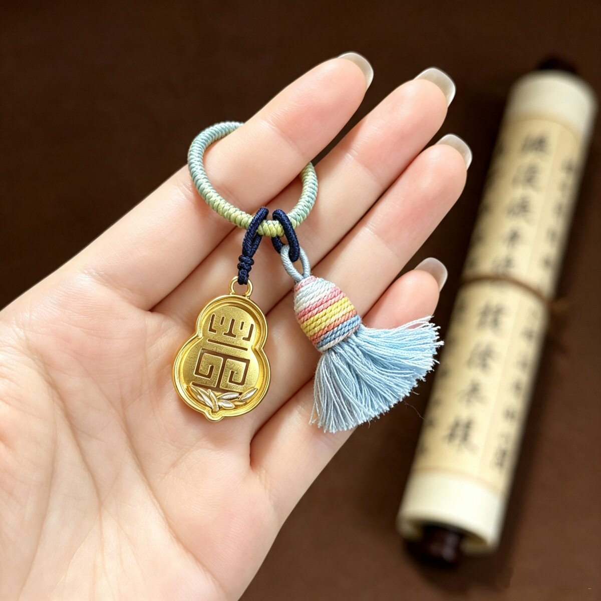 黄铜葫芦钥匙扣吸纳财气福米