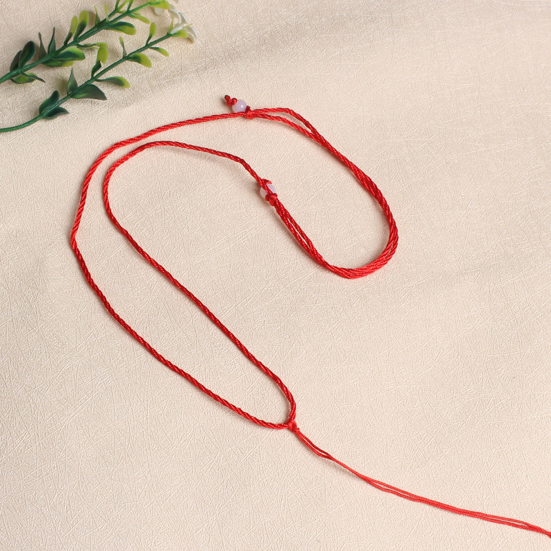 手工编织吊坠挂绳项链绳脖子女挂坠玉坠翡翠黄金简约红绳子可调节