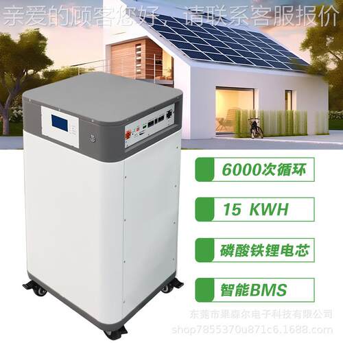 5KW家庭储51.2V200能可带动3全家电器超功率落地式可1移动带轮15