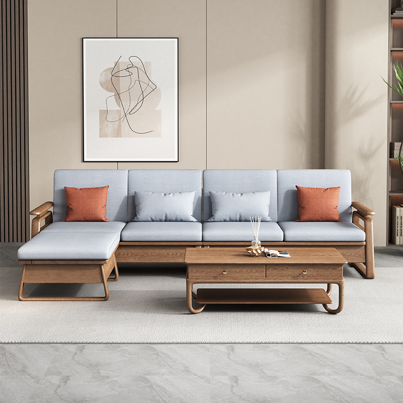 新中式北欧白蜡木小户型现代简约