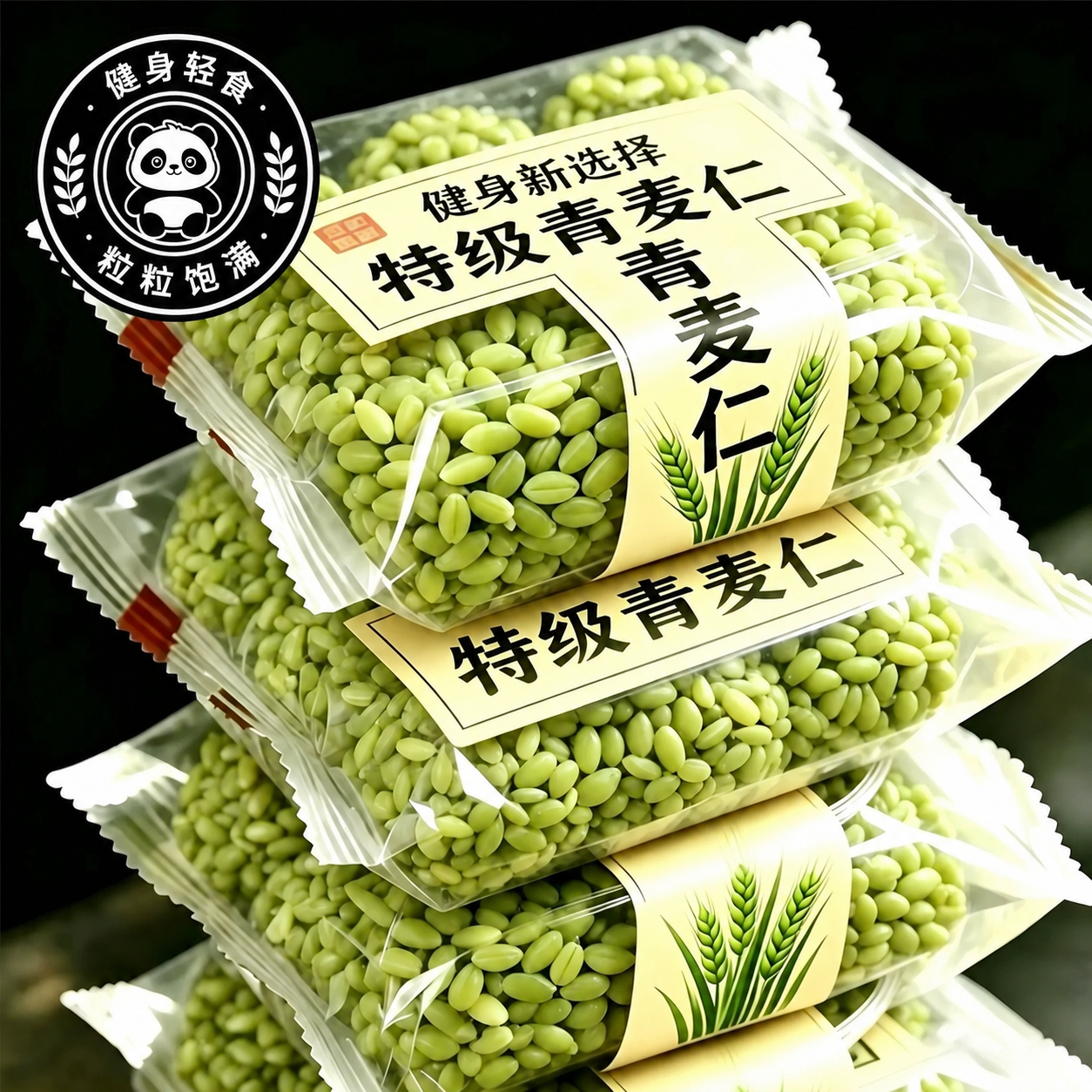 新鲜有机青麦仁青麦粒米正宗河南农家自产青小麦煮粥粽子官方正品