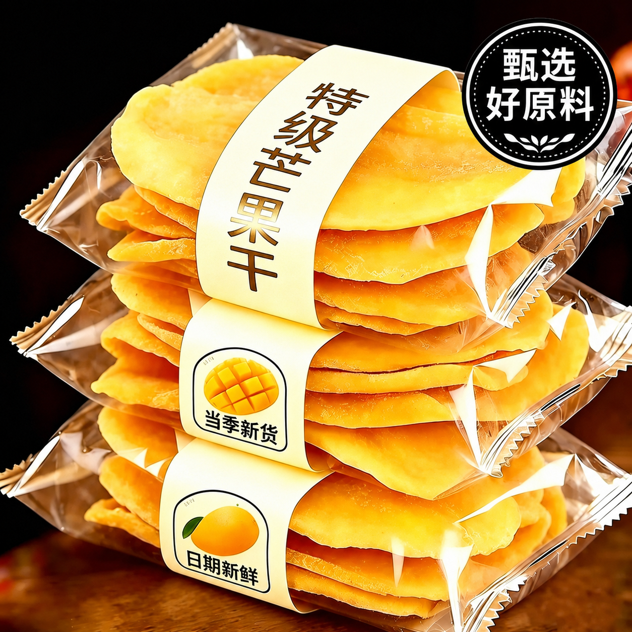 特级芒果干大片厚切无糖精无添加