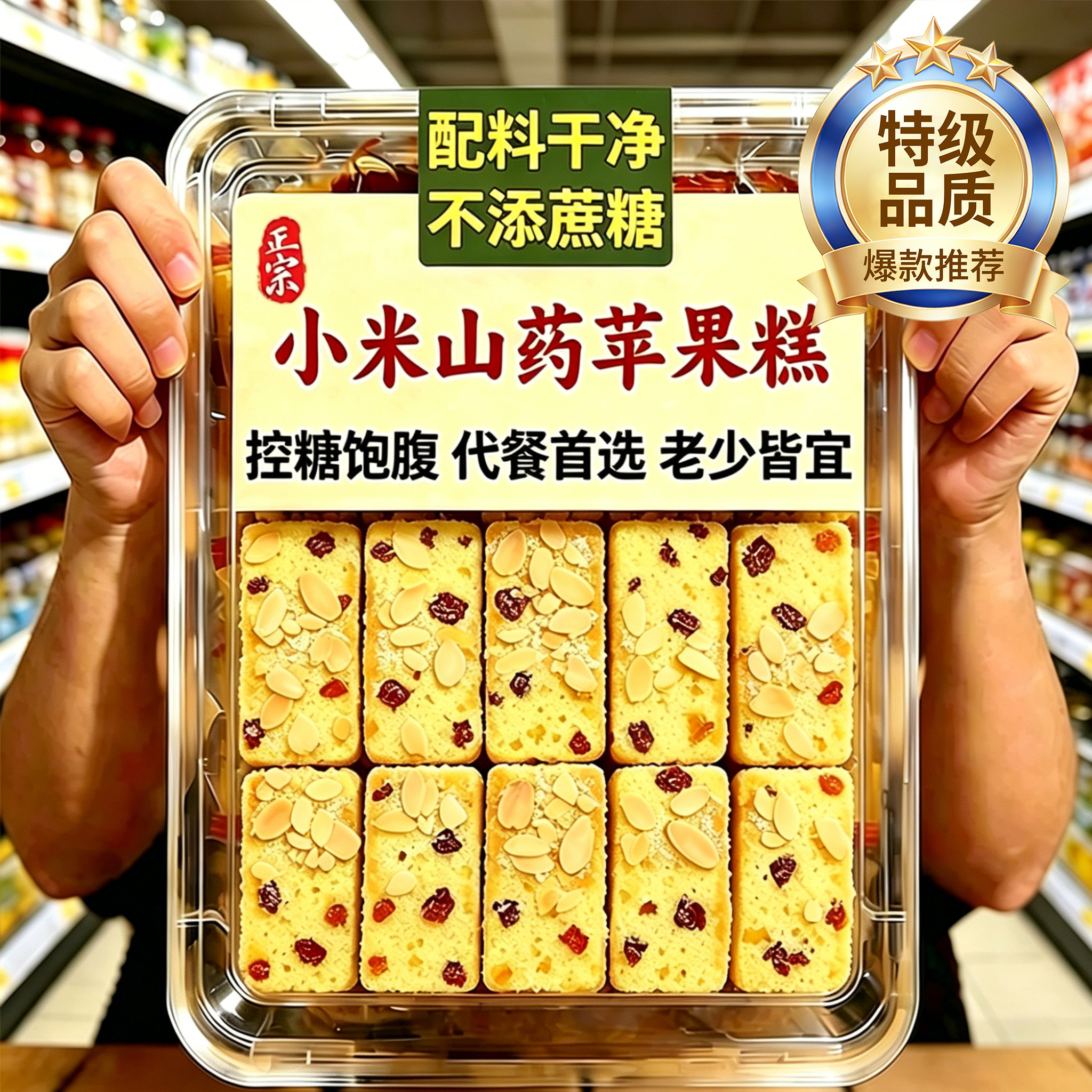 手工小米山药苹果糕无糖精