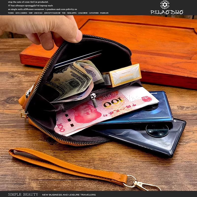 2025新款时尚气质千鸟格手拿包女小众设计高级感手机零钱钥匙卡包