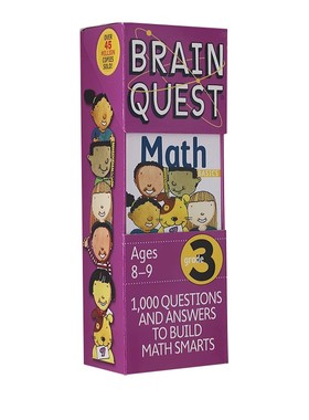 Brain Quest Grade 3 Math 英文原版 1000 Questions and Answers to Build Math Smarts 美国小学全科练习三年级数学 问答卡