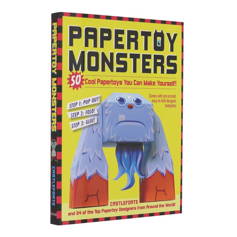 小怪兽折纸书 英文原版 Papertoy Monsters: 50 Cool Papertoys You Can Make Yourself! 进口童书 手工做50个折纸玩具 创造力