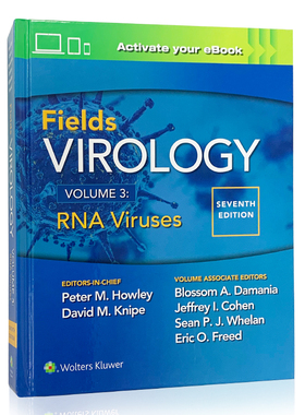 【3-6周达】费氏病毒学卷3 Fields Virology: RNA Viruses  英文原版 流行病学 病毒性疾病 传染病 病毒研究  9781975112608