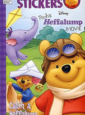 【微瑕清仓】现货 小熊维尼之长鼻怪大冒险 贴纸书 Pooh's Heffelump Movie Asst  儿童益智 迪士尼卡通角色玩具书 9781403712134