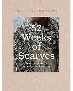 现货 英文原版 52 Weeks of Scarves: Beautiful Patterns for Year-Round Knitting: Shawls. Wraps. Collars. Cowls
