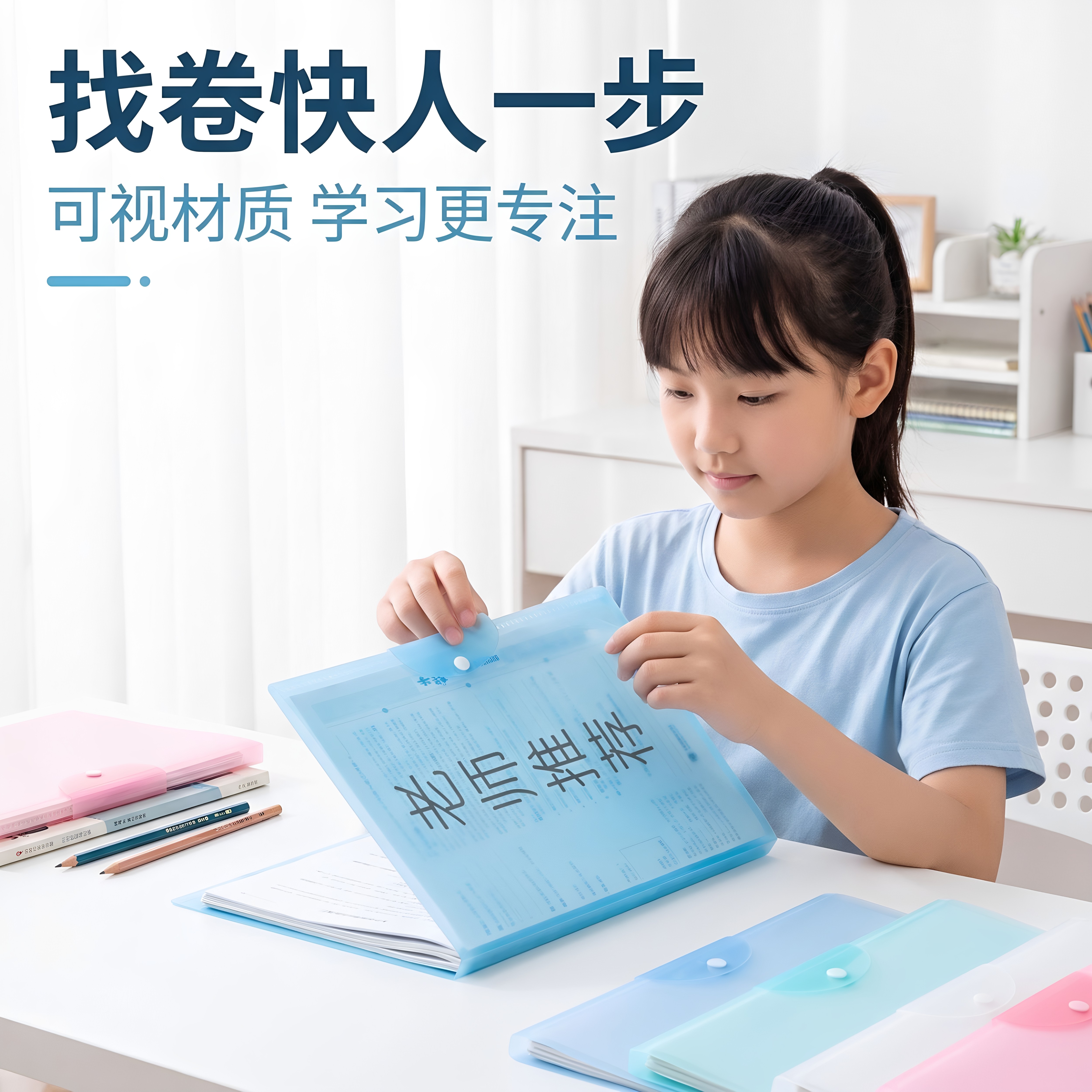 A3/A4试卷奖状收纳袋分层整理