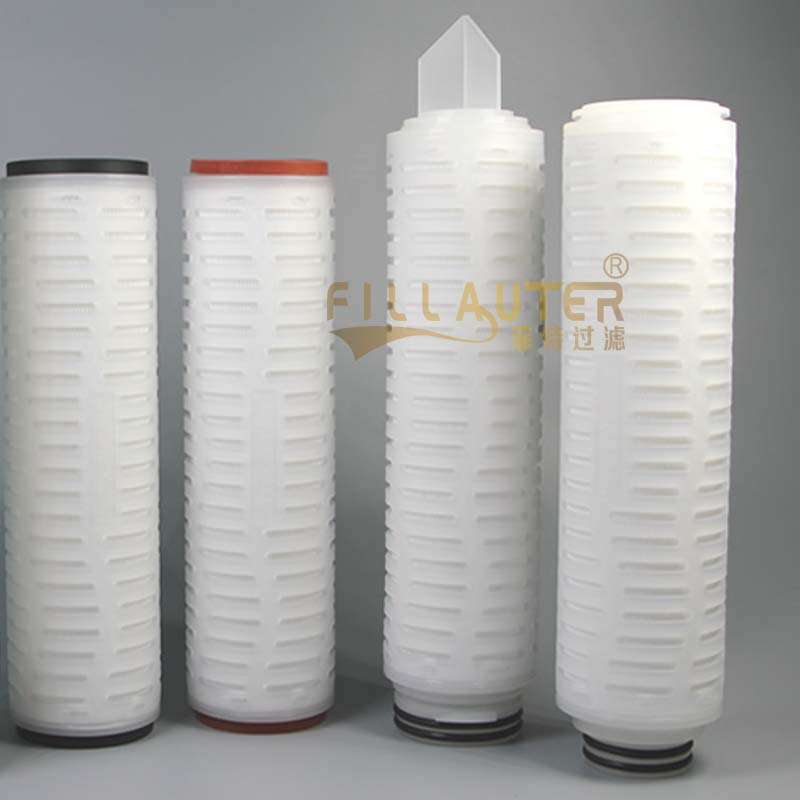 PES聚醚砜折叠滤芯0.22 0 .45um 10寸20寸液体除菌终端过滤芯