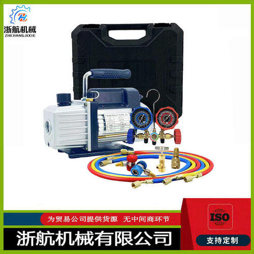 110V 1/3 HP 4CFM真空泵和R134a AC歧管仪表套件，可带泄漏检测器