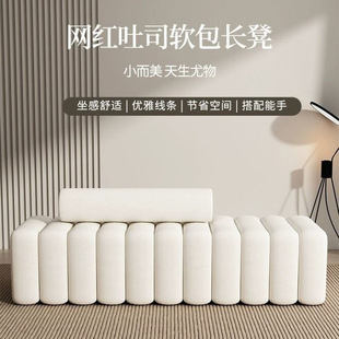 2026贵妃躺椅小沙发长条换鞋凳网红轻奢靠背床边长条凳高级储物沙