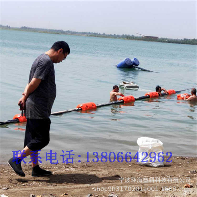 码头4寸输油管道浮球低密度库区清淤管道抬浮抽污水PE夹管浮体