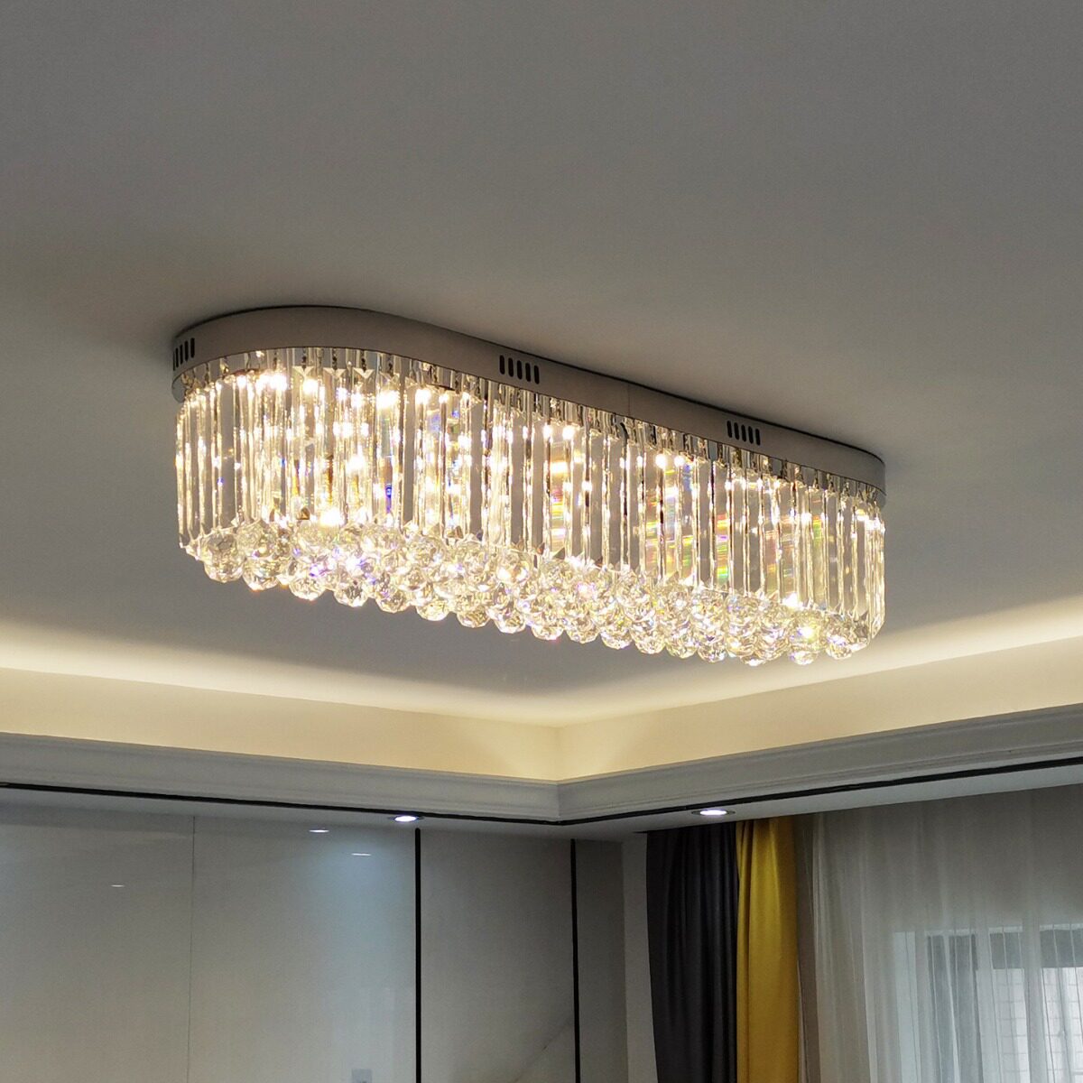 长方形走廊过道灯LED客厅餐厅入户水晶衣帽玄关门厅灯圆吸顶灯具