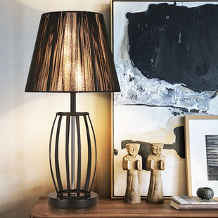 佳音美灯饰 现代简约台灯 新款家用铁艺床头灯 美式新工业工业风