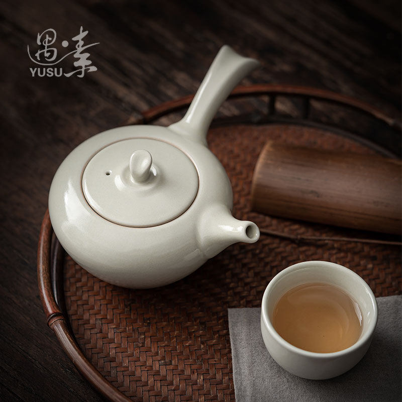 家用功夫侧把壶单壶创意陶瓷小茶壶过滤茶水壶仿古陶壶泡茶壶复古
