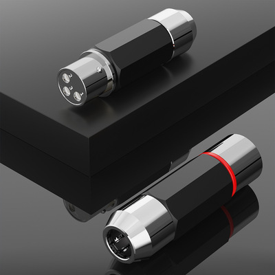 Monosaudio 纯紫铜镀金镀铑卡侬头三芯音频话筒XLR平衡头连接插头