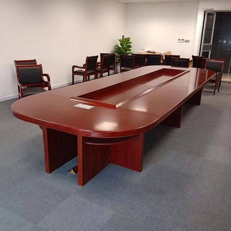 会议桌长桌现代简约会议室办公桌大型开会桌实木多人培训桌椅组合