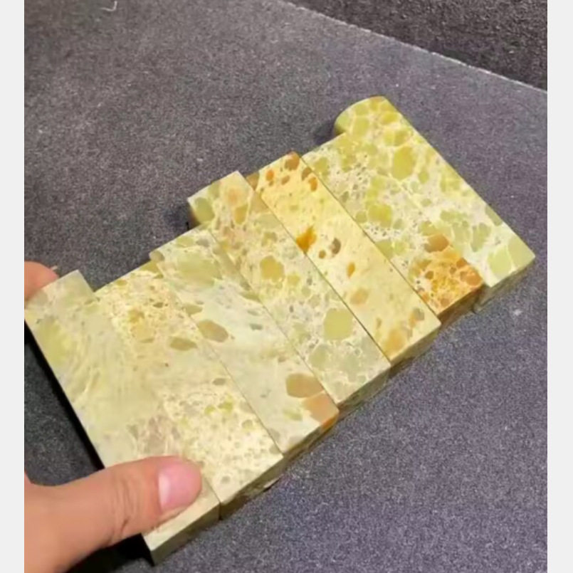 青田石灯光葡萄冻结晶小蛋蛋素章印章一组7方2.5*2.5高9-10.5寿山