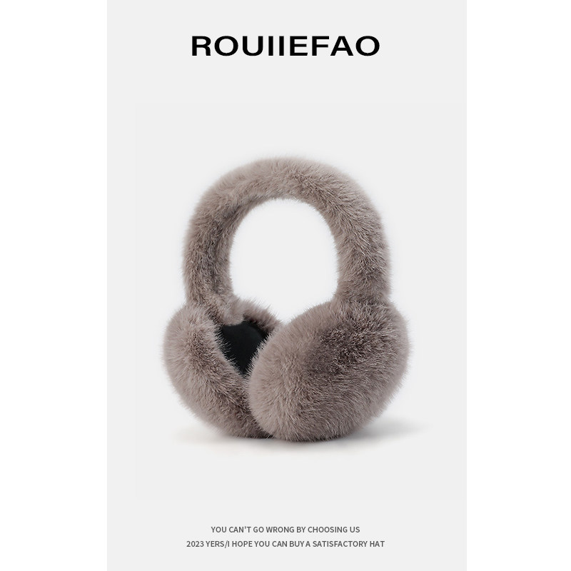 ROUIIEFAO2023仿皮草纯色耳暖